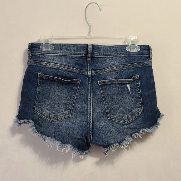 H&M Distressed Frayed Hem Jean Cut Off Shorts Women's Size 6 - Picture 4 of 7